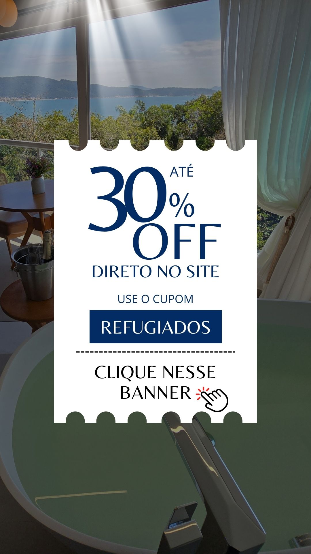 Use o cupom REFUGIADOS e ganhe até 30% OFF (Mobile)